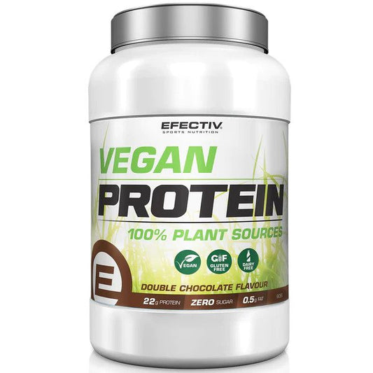 Efectiv Nutrition Vegan Protein - Pea Protein Isolate - Hemp Protein - 24 Grams Protein per Serving - 30 Servings - 908 Grams - Chocolate