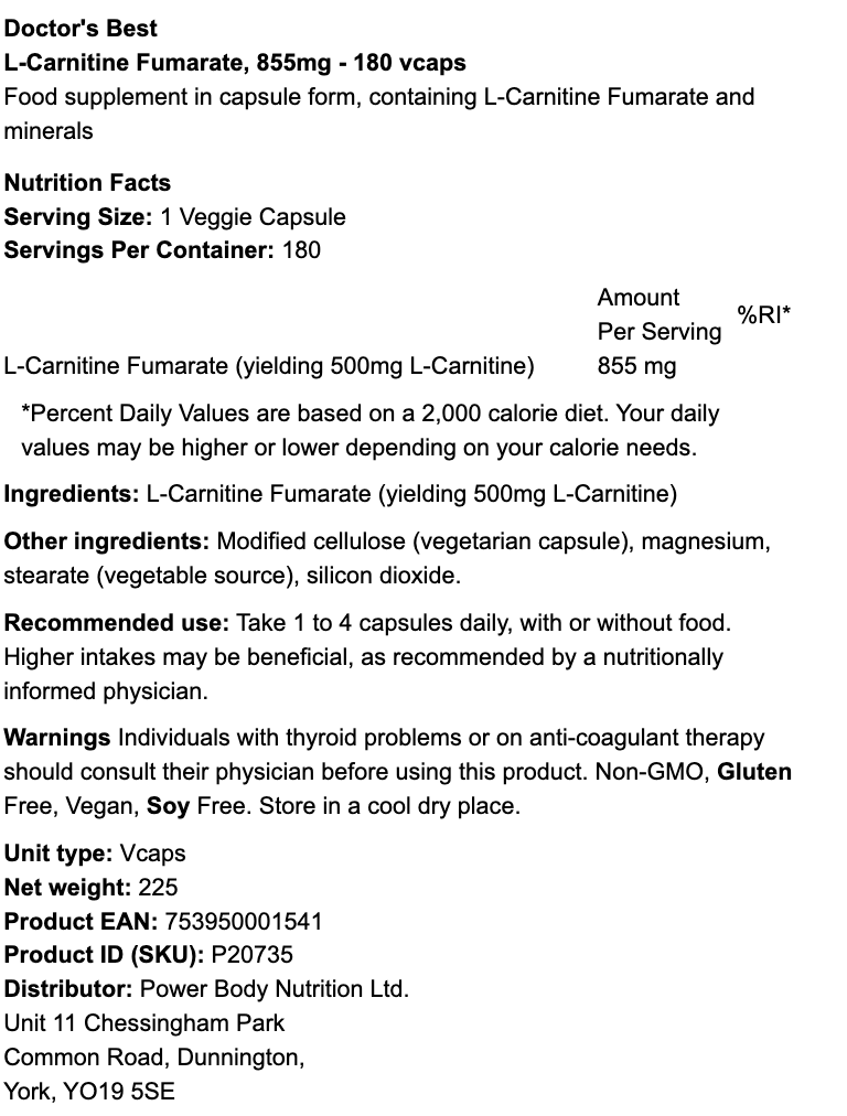 L-Carnitine Fumarate