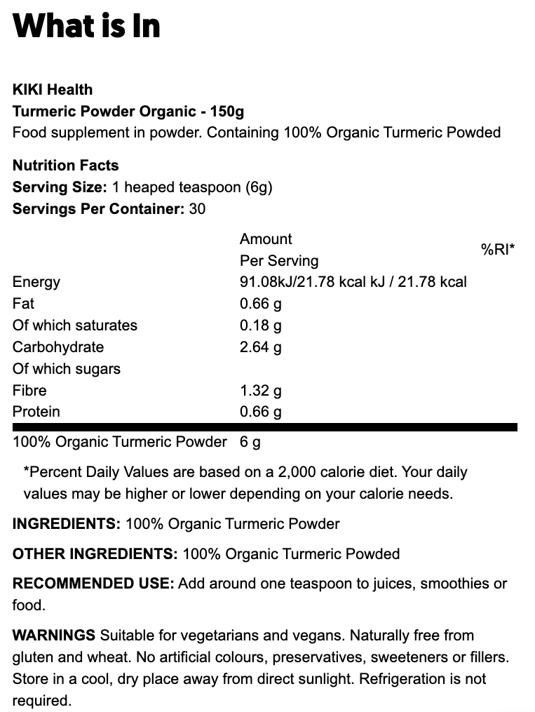 Turmeric Powder Organic - 150g